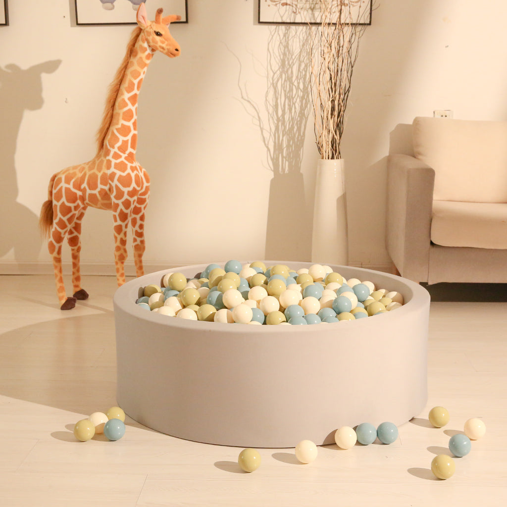 GOGOSO Pastel Plastic Play Balls Non-Phthalate Soft Toy Balls for  Ball Pit Tent Bath Decoration Indoor Outdoor , 2.2inch, Blue Green Beige,  500pcs